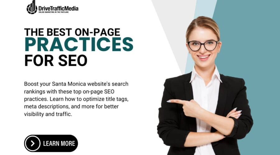 business-woman-pointing-on-the-title-The-Best-On-Page-Practices-for-Santa-Monica-SEO-1200-x-800